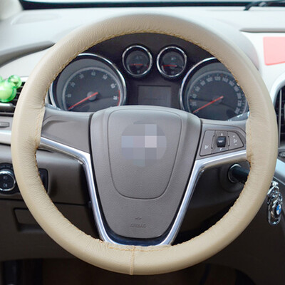 

xinjian hand sewing car steering wheel cover four seasons breathable non-slip universal handle beige hand sewing 01