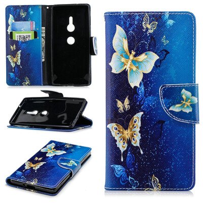 

BEFOSPEY Painting PU LeatherSoft TPU Card Slot Stand Wallet Case For Sony Xperia XZ257"2018
