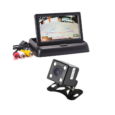 

Простая установка CCD задняя камера Rearview Parking car Monitor 4.3 Складная складная задняя камера заднего вида TFT LCD