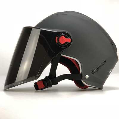 

Daide electric motorcycle helmet male electric bicycle helmet female universal four seasons anti-UV riding half helmet summer models code black