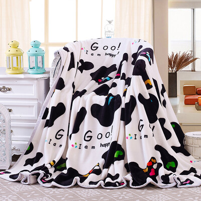 

Sheng Wei bedding home textile blankets coral velvet blanket air conditioning blanket blanket blanket blanket mink velvet double blanket 200 230cm colorful cow