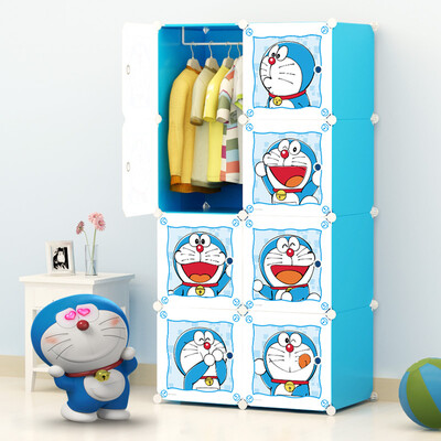 

Kou Si Duo A dream wardrobe resin cartoon combination simple wardrobe 8 door 6 grid 1 hanging ordinary section