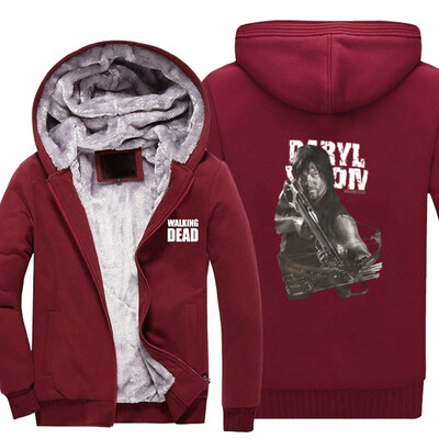 

New 2018 Wholesale Thick hoodies new WALKING DEAD sweatshirt hooded velvet coat hot fast delivery