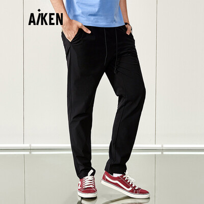 

Aiken Aiken Senma brand mens casual trousers AK217171025 black M