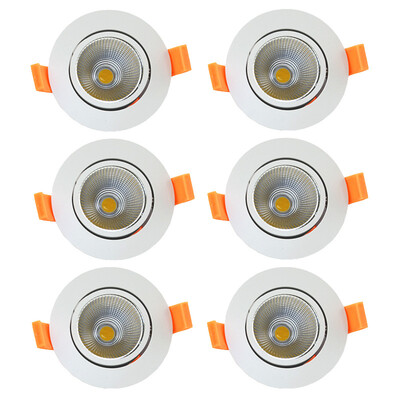 

6 pack in led downlight 5W White light LED COB chip led Recessed led lamp epistar LED Ceiling light Spot Light ceiling