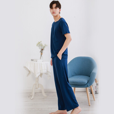 

Little nurse pajamas home service men&women can wear short-sleeved home service in summer ZST007 loose Ming blue  175105