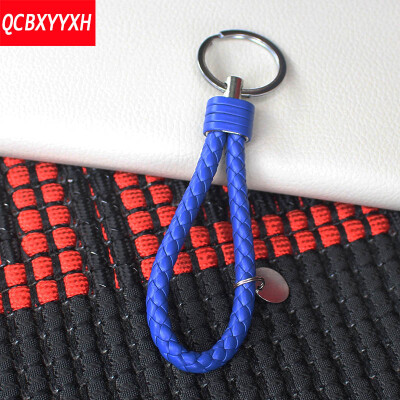 

New Arrival cBraided Leather Rope Handmade Waven Keychain Zinc Alloy Key Chain Car Key Ring