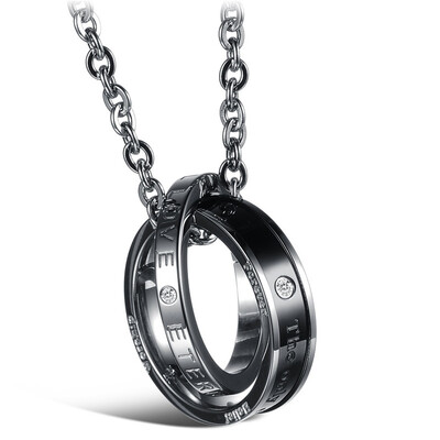 

High Quality Couple Necklaces For Lovers Titanium Stainless Steel Necklace Fashion Jewelry For Men Women Accessories OGX832