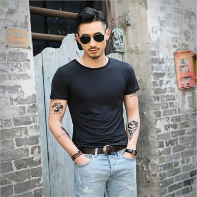 

Men Summer Round Neck Slim Fit T Shirt