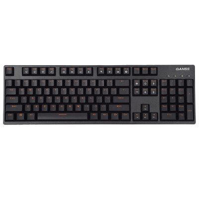 

GANSS GS104 cherry shaft without punch game mechanical keyboard 104 black gray shaft ABS version