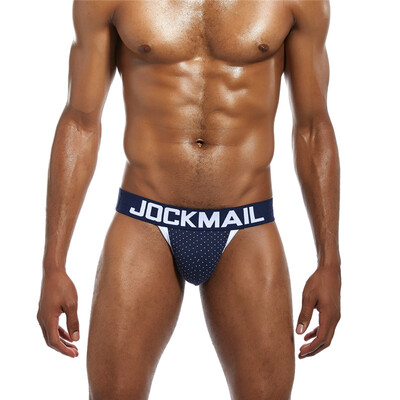 

JOCKMAIL Mens Underwear Thongs Super Sexy Double Thongs Point Cotton Underwear GAY