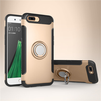 

OPPO R11R11S Armor Car Magnetic Suction Ring Bracket Silicon TPU Hard PC Phone Case