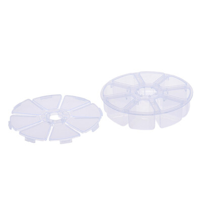 

Cntomlv Diamond Painting Boxes Mini 8 Grids Rhinestone Gems Пластиковая коробка Круглый ящик для хранения Box Jewelry Bead Makeup