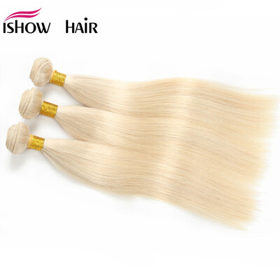

Ishow 8A Hot Sell 613 Blonde Hair 3Bundles Malaysian Straight Human Hair Extensions 10-28 inch Hair Weaving Free Shipping