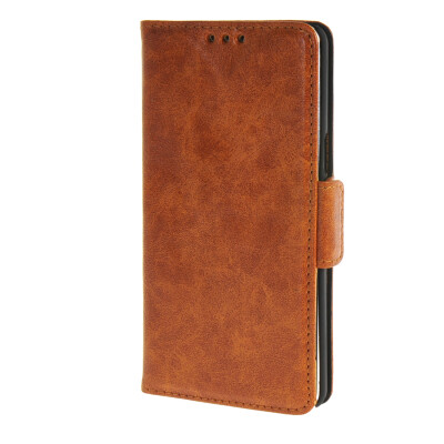 

MOONCASE Samsung Galaxy A5 Case Oil Skin Leather Card Flip Wallet Slot Bracket Back Case Cover Brown