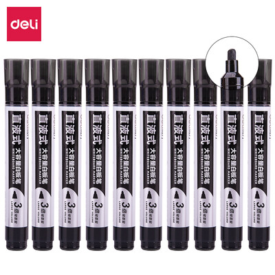 

Deli deli 10 office large capacity ink storage erasable easy to clean liquid liquid white pen black S518