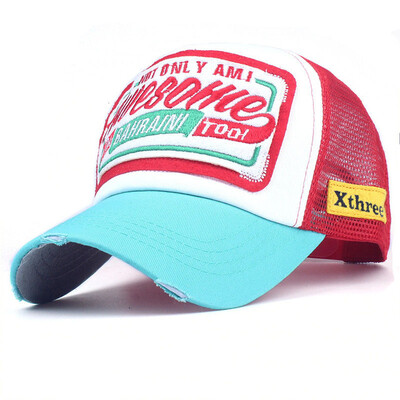 

Xthree gorra de béisbol de verano bordado gorra de malla sombreros para hombres mujeres snapback Gorras hombre sombreros casuales