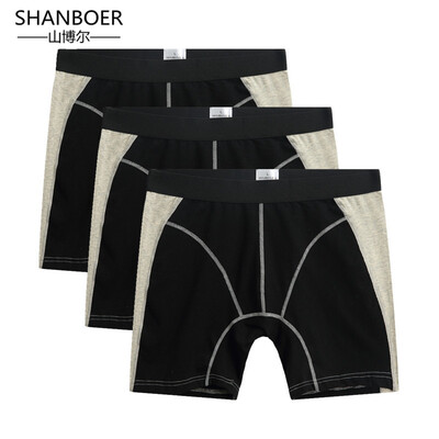 

2018 Cuecas Calzoncillos 3pcslot Mens Boxer Underwear Pants Cotton Men Shorts Loose Calecon Pour Homme Mens Boxers Long Leg