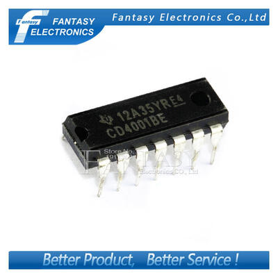 

50PCS CD4001BE DIP14 CD4001 DIP new and original IC free shipping