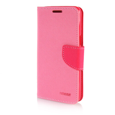 

MOONCASE Cross pattern Leather Side Flip Stand Shell Back Case Cover for Samsung Galaxy Grand Prime G5308W Pink