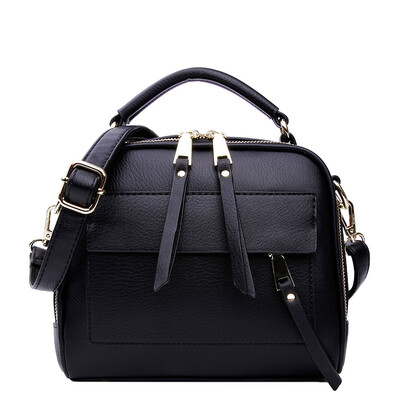

YIXIU Women Casual Double Zippers Small Shoulder Handbag