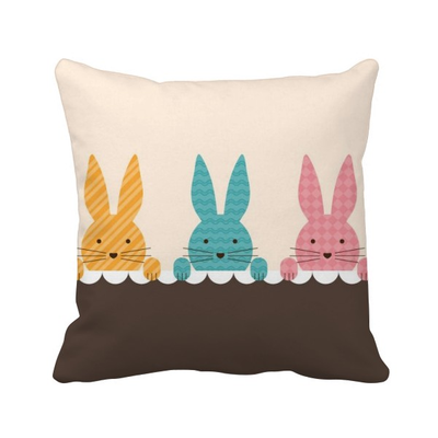 

Easter Religion Festival Cute Bunny Culture Square Throw Pillow Insert Cushion Cover Home Sofa Decor Gift