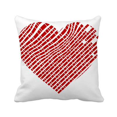 

Red Valentines Day Heart Pattern Square Throw Pillow Insert Cushion Cover Home Sofa Decor Gift