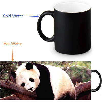 

Panda 350ml / 12oz Heat Reveal Mug Color Change Кофейная чашка Чувствительные морфинговые кружки Волшебная чашка для чайных чашек