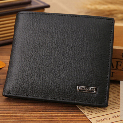 

Fashion Men PU Leather Trifold Wallet Coin Credit ID Card Holder Slim Purse Luxury Handbags Black Coffee