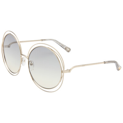 

CHLOE female models sunglasses light gold frame light gray blue gradient lens glasses sunglasses CE114SD 734 62mm
