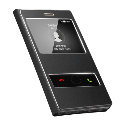 

MOONCASE слим bookstyle кожа + роскошь металла алюминий группа Flip брекет - дело для покрытия Huawei Ascend P8 Lite 5.0"