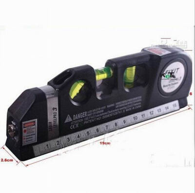 

Huayuan New Laser Level Horizon Vertical Measure Tape 8FT Aligner Multipurpose Bubbles Ruler