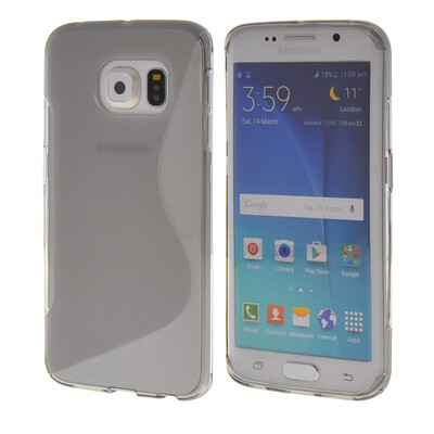 

MOONCASE S - линия Мягкий силиконовый гель ТПУ защитный чехол гибкой оболочки Защитный чехол для Samsung Galaxy S6 Edge Серый
