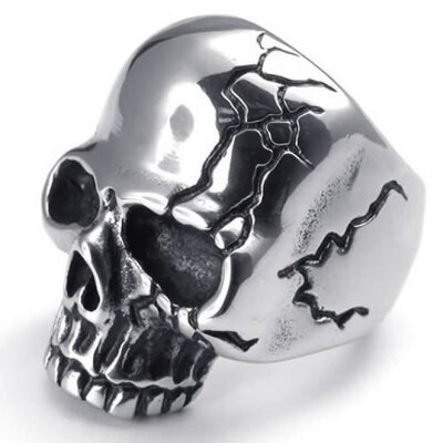 

Hpolw black Stainless Steel Gothic Skull/skeleton Biker Mens big eyes men Ring,Quality guarantee,colorfast,sell very we