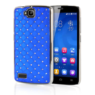 

MOONCASE Hard Chrome Plated Star Bling Back Case Cover for Huawei Honor 3C Blue