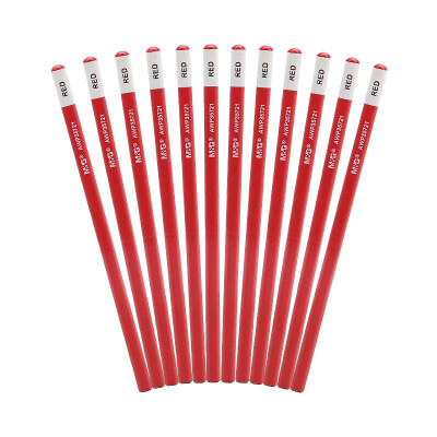 

Dawn M & G hexagonal wood pencil can cut wood pencil sketch drawing student pencil red 12 stick stationery AWP35721