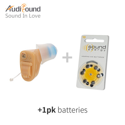 

2018 Audisound New Digital Hearing Aids Of Left Ear Best Sound Hearing Amplifier For The ElderDeaf With 6PCS1 CARD A10 Battery