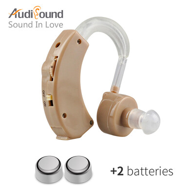 

Audisound Небольшая удобная ухо для глухих слуховых аппаратов Усилитель звука для ушной слуховой аппаратуры с батареей 2xA675