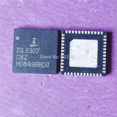 

5pcs/lot ISL6307CRZ ISL6307 6-Phase PWM Controller with 8 Bit VID Code Capable of Precision RDS(ON) or DCR Differential Current