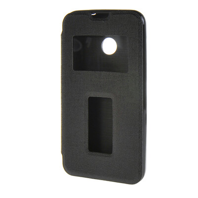 

MOONCASE Side Flip Hard board Slim Leather Bracket Window чехол для Cover Microsoft Lumia 530 чёрный