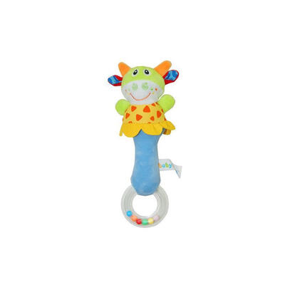 

2015 Hot 4 designs Soft toys Animal Model Handbells Rattles ZOO Squeeze Me Rattle Cute Gift Baby Educational toy Age for 3M