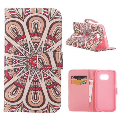 

MOONCASE Case for Samsung Galaxy S6 Edge Flip PU Leather Fold Wallet Card Slot Kickstand Back Case Cover [Pattern series] /a02