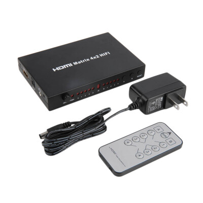 

HDMI Matrix Switch 4x2 Support HIFI Video Converter Audio & Remote Control