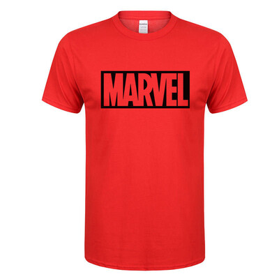 

2018 new summer mens cotton MARVEL short-sleeved t-shirt mens trend casual loose sports mens clothing