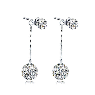 

2018 Мода ювелирные изделия 925 серебро Rhinestone падение серьги для женщин