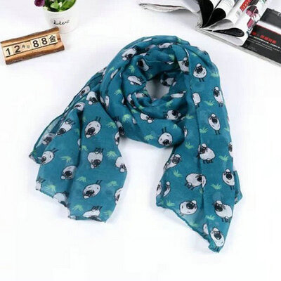 

Guttavalli Winter Новый шарм Красочный овец животных Long Shaw Lovely Women Long Chevron Scarves Fashion Stripe Print Мягкий шарф