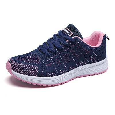 

Womens Sport Shoes 2018 fly weaving Cushion Running Shoes Breathable Textile Lightweight Sneakers