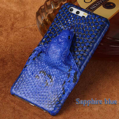 

Genuine Leather Phone Case For HUAWEI P10 Plus Case Snake Head Rear cover For HUAWEI P Samrt P20 Pro Back Cover