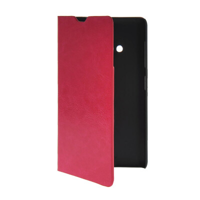 

MOONCASE Slim Leather Side Flip Wallet Card Slot Pouch with Kickstand Shell Back чехол для Nokia Lumia 535 Hot pink