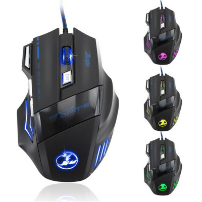 

Malloom +2015 горячей продажи 5500 DPI 7 Кнопки Проводной LED Оптическая USB компьютера Gaming Mouse мышей для Pro Mouse Gamer